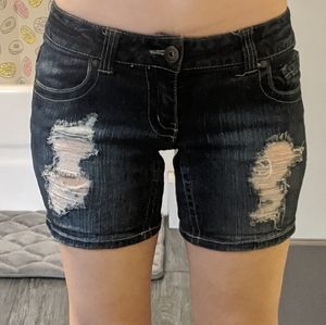 Distressed Jean Shorts